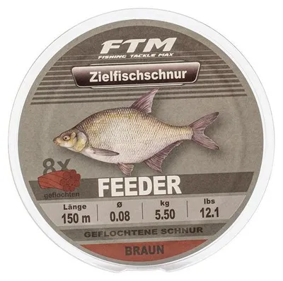 Produktbild von FTM Zielfisch Schnur geflochten Feeder braun 150m 0,08 mm//5,5kg