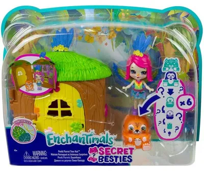 Image de Enchantimals maison du perroquet et animaux surprises - poupee + animaux - mattel - gtm49