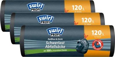 Produktbild von Swirl Schwerlast Säcke 120L 12 stk./ Rolle (3er Pack)