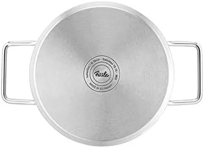 Produktbild von Fissler Pure Collection / Edelstahl-Bratentopf (Ø 24 cm, 3,9L) Töpfe inkl. Glas-Deckel, Innen-Skalierung – Induktion