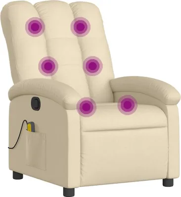 Obrázok produktu pre masážne kreslo vidaXL Cream Fabric