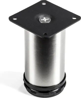 Produktbild von 4er-SET Möbelfuß JIM Bettfuß echt Edelstahl Ø 50 mm / Höhe: 100 mm hohe Belastbarkeit durch extra starke Rohrwandung SO-TECH
