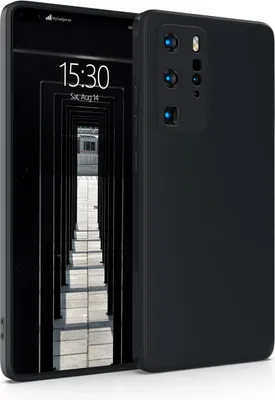 Produktbild von Hülle für Huawei P40 Pro - Handyhülle mit Kameraschutz Cover aus Silikon in Schwarz