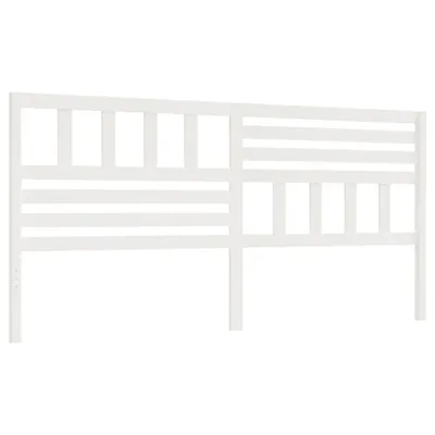 Zdjęcie produktu dla Wezgłowie łóżka, białe, 206x4x100 cm, lite drewno sosnowe