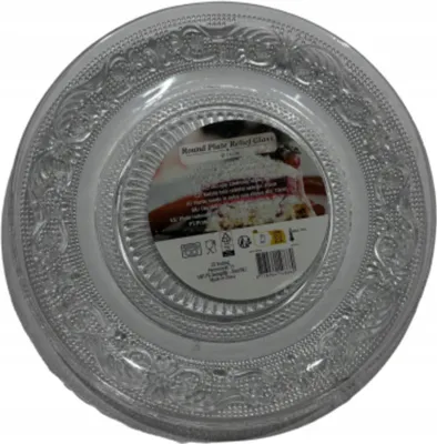 Produktbild von Glasservierplatte mit Relief, 18 cm, für Vorspeisen, Desserts oder Beilagen