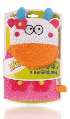 Obrázok produktu pre XKKO Rukavica na kúpanie s bábkou - Kravička