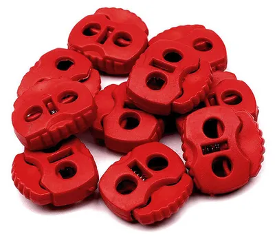 Produktbild von 10 Kordelstopper mit zwei Löchern 20x20mm, Durchzug 5mm - 35 Farben