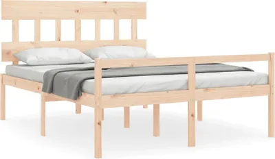 Produktbild von vidaXL Seniorenbett mit Kopfteil 160x200 cm Massivholz
