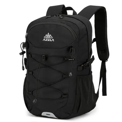 Produktbild von Outdoor Rucksack 30L Schwarz - Robuster Wanderrucksack für Trekking & Camping (32x15x48 cm) - Großes Daypack mit Tragesystem