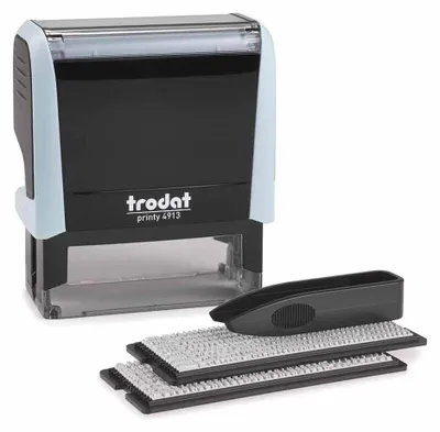 Produktbild von trodat Textstempel-Set Printy 4913 Typomatic pastell-blau
