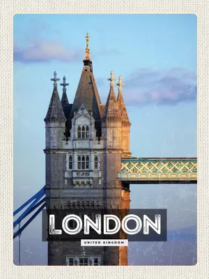 Produktbild von vianmo Holzschild 40x30 cm London UK Architektur Bildmotiv Reisemotiv England