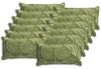 Produktbild von vidaXL Kissenbezug 12 stk. HOUTEN Blattdesign 40 x 80 cm Polyester