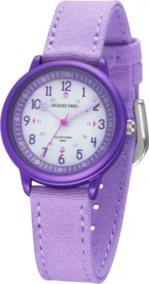 Produktbild von Jacques Farel ORSO3110 Uhr Mädchen Kinderuhr Textil lila