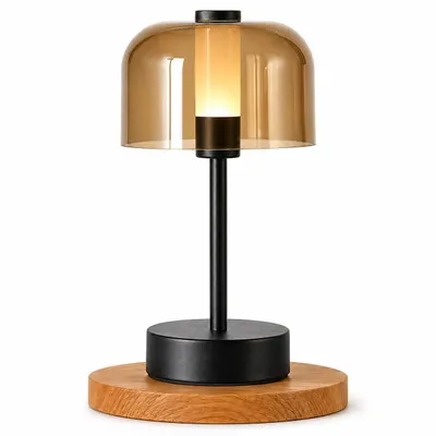 Produktbild von MasterLED LED Tischlampe Kabellos Akku Dimmbar 3CCT Nachttischlampe Schwarz Touch-Steuerung USB-C