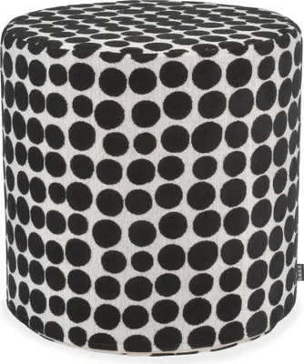 Produktbild von H.O.C.K. Magic Dots Hocker Pouf Ø45x45cm schwarz beige
