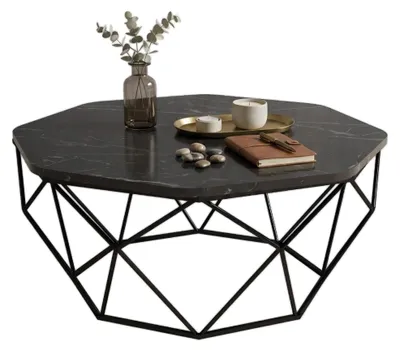 Produktbild von Coazzolo - Couchtisch, 90x90x38h cm Schwarz, Achteckig