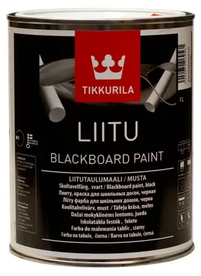 Produktbild von Schwarze Tafelfarbe Liitu Schwarz 1 L
