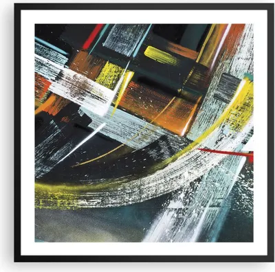 Produktbild von Gerahmtes Poster - Schwarzer Rahmen - Abstraktion Graffiti Bunt - 60x60 cm - Wand Bild - Wanddeko - Wandbilder - Wandposter - Bilderrahmen - Bilder - Kunstdruck - Wandbild - P2BAC60x60-4157
