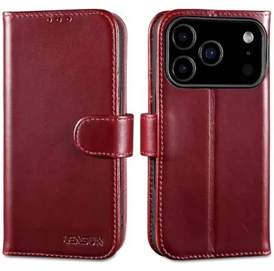 Zdjęcie produktu dla Etui iphone 17 pro skórzane z portfelem blokada RFID ochrona