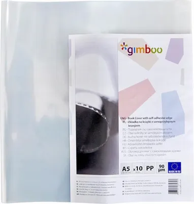 Produktbild von Gimboo-Buchhüllen, 25 x 46 cm, transparent, 10 Stück
