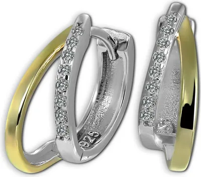 Image de argenté doré SilberDream Boucles d'oreilles Femme 925 argent Créoles SDO4436T