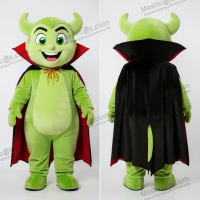 Image de Costume MASTICOT de vampire vert citron effrayant