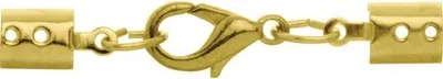 Produktbild von Lederbandverschluss goldfarben 3 mm 1 Stück