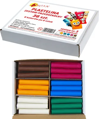 Immagine prodotto di Set di PLASTELINE per la scuola materna 36 pezzi No. 3 Shan