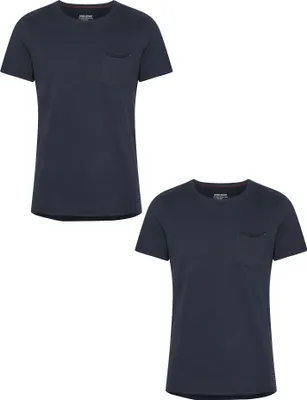 Produktbild von Rundhals T-Shirt 2-er Stück Pack Kurzarm Shirt Basic Set BHNOEL |