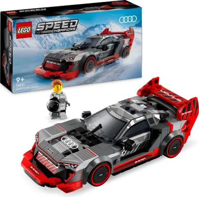 Zdjęcie produktu dla LEGO Speed Champions Wyścigowe Audi S1 E-tron Quattro, Samochód Zabawka do Zbudowania, Fajna Wyścigówka dla Dzieci, Pomysł na Prezent dla 9-latka, Chłopca, Dziewczynki i Fana Motoryzacji, 76921