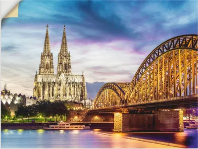 Produktbild von ARTland Wandbild, selbstklebend Dom und Brücke in Köln Größe: 60x45 cm