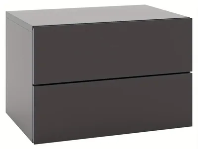 Image de Table de chevet suspendue - Meuble mural - Table de nuit - Meuble de chevet - Rangement - Lot de 2 - Avec 2 tiroirs