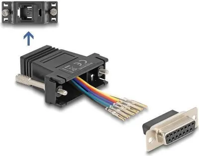 Obrázek produktu pro DeLOCK 67087, D-Sub 15, RJ12, Černá