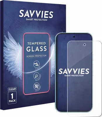 Produktbild von Savvies Schutzglas für Google Pixel 9 / 9 Pro / 10 / 10 Pro Displayschutz 9H Glas klar transparent