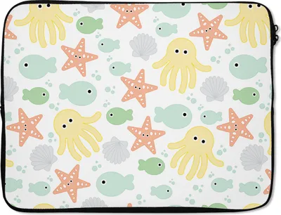 Produktbild von MuchoWow® Laptop Hülle 15 Zoll Meerestiere - Baby - Muscheln Laptoptasche - Laptoptasche - Sleeve - Rundum-Schutz