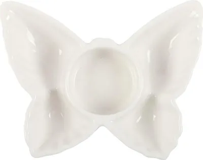 Produktbild von Something Different - Schmetterling Teelichthalter SD10731 (Einheitsgröße) (Weiß)