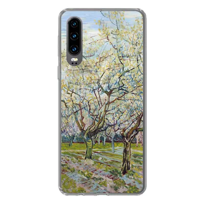 Produktbild von MuchoWow® Handyhülle Schutzhülle Hülle für Huawei P30 Blühender Obstgarten - Vincent van Gogh Silikon Softcase Handy Hülle - Kartenbesitzer