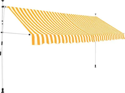 Image de Meuble Store rétractable manuel 400 cm Orange/Blanc Rayé - Toile de store 43236