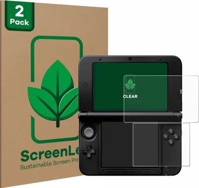 Produktbild von 2x ScreenLeaf Schutzfolie für Nintendo 3DS XL SPM7800 nachhaltiger Displayschutz Display Schutz Folie Klar Transparent