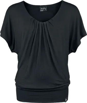 Produktbild von Forplay T-Shirt Damen Beth schwarz Basics 95% Viskose, 5% Elasthan XXL