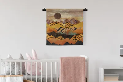 Produktbild von MuchoWow® Wandteppich Wandbehang Tigerdruck - Gold - Marmor 60x60 cm Tapisserie Dekoration Wandtuch - Dekorationen - Wand Decke