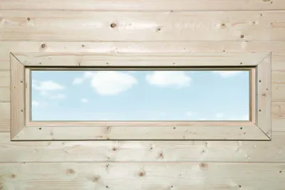 Produktbild von Gartenhausfenster für Wandstärke 21 - 28 mm natur 40x125cm