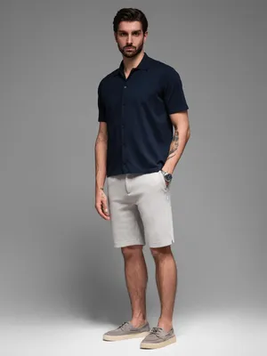 Produktbild von Ombre Clothing Segeltuchshorts für Männer Dilika hellgrau XL