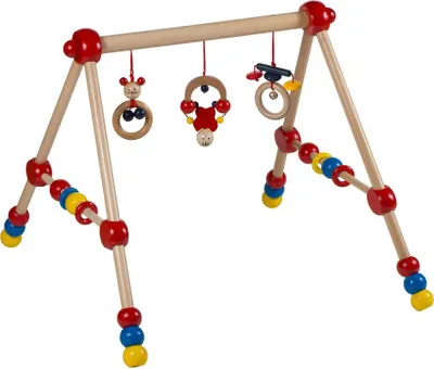 Produktbild von Bieco Spieltrapez höhenverstellbar | Spielbogen Baby Holz | Spielebogen Holz Baby | Spieltrapez Holz | Baby Mobile Holz | Activity Center Baby Gym | Holzspielzeug Baby | Baby Spielzeug