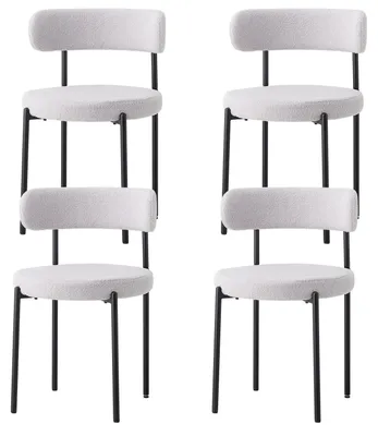 Produktbild von Esszimmerstühle - Stühle - Esszimmerstühle - Stühle - Bezug aus Teddyfell - Ergonomische Rückenlehne