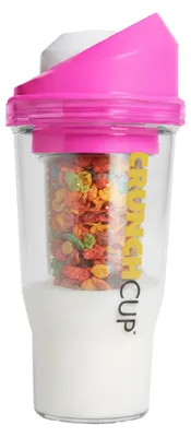 Produktbild von CrunchCup Original Tragbarer Müslibecher To Go 260 + 250 ml | Pink