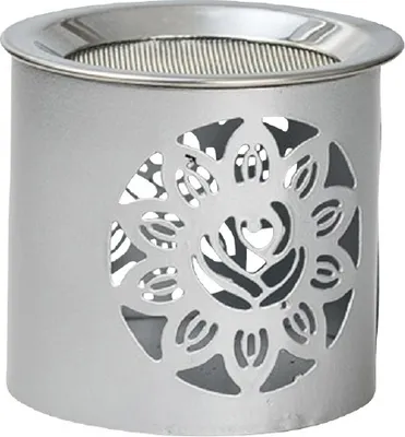 Produktbild von Duftlampe Rose silber, Höhe 6 cm