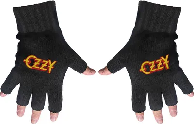 Image de Ozzy Osbourne - Logo homme/femme unie - Gants sans doigts RO6321 (Taille unique) (Noir)