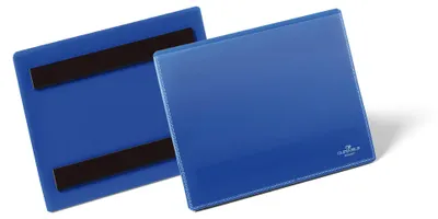 Obrázek produktu pro DURABLE Magnetická kapsa na štítky A6, na ší?ku, tmav? modrá, 175607, 50 ks