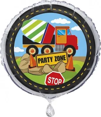 Productafbeelding van 18 inch / Ø45 cm folieballon "Bouwplaats"